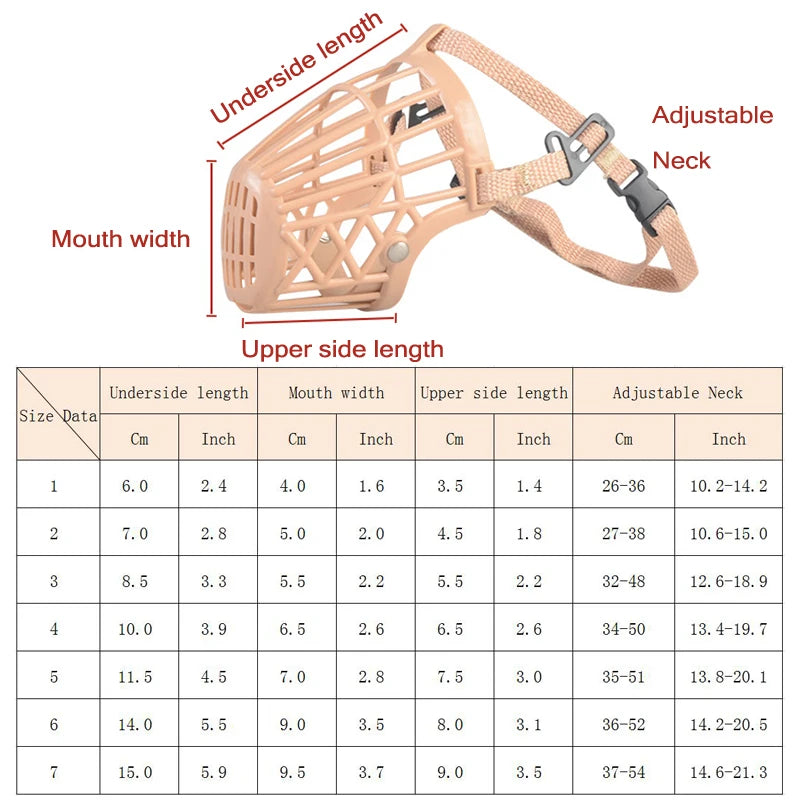 Adjustable dog muzzle