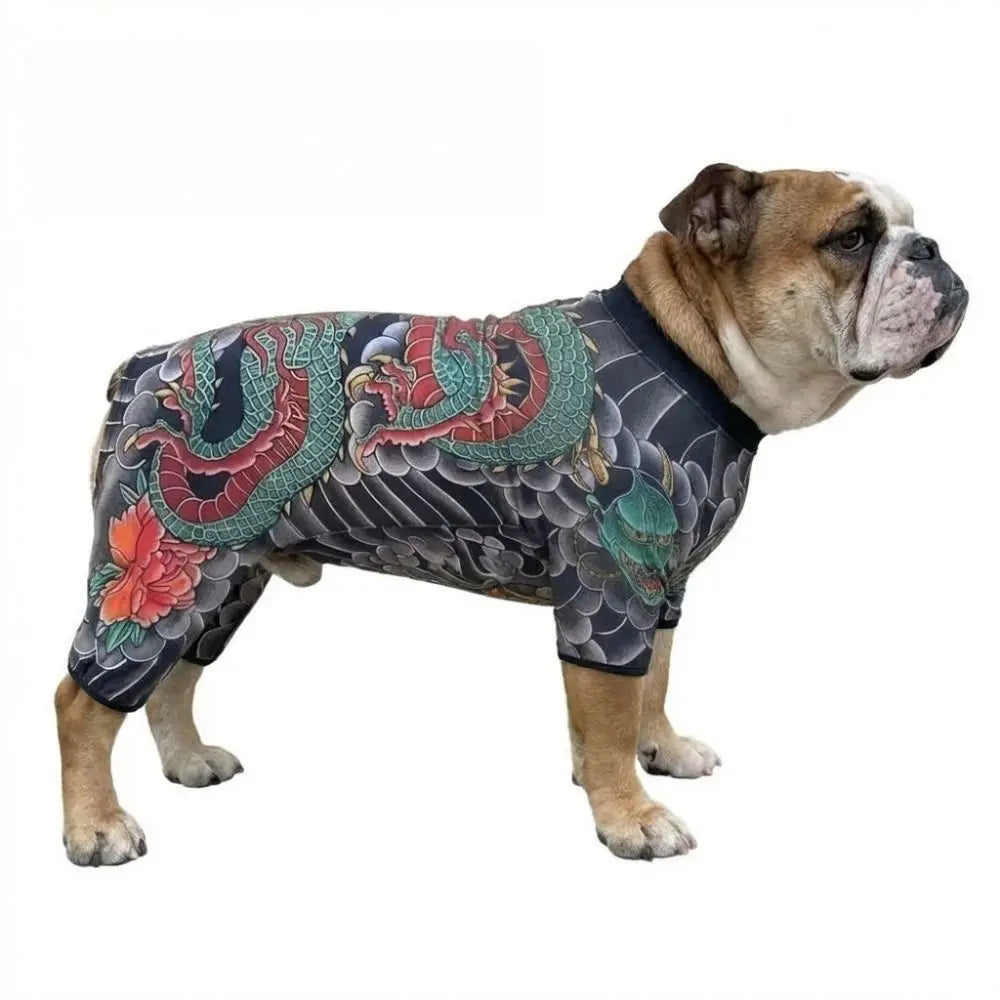Creativity four seasons pet tattooed vest