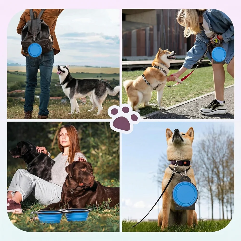 2-in-1 Collapsable Pet Bowls