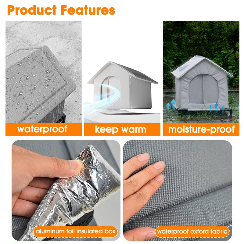 Insulated waterproof cat house