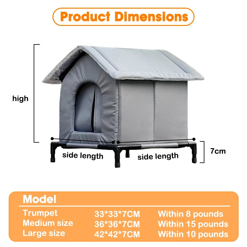 Insulated waterproof cat house