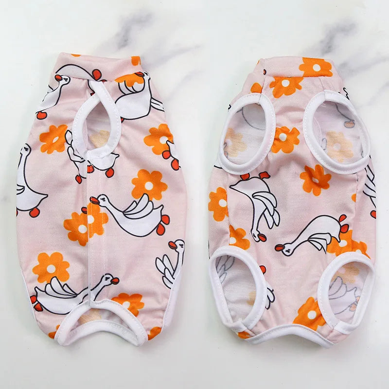 Cat anti-licking surgery recovery clothing