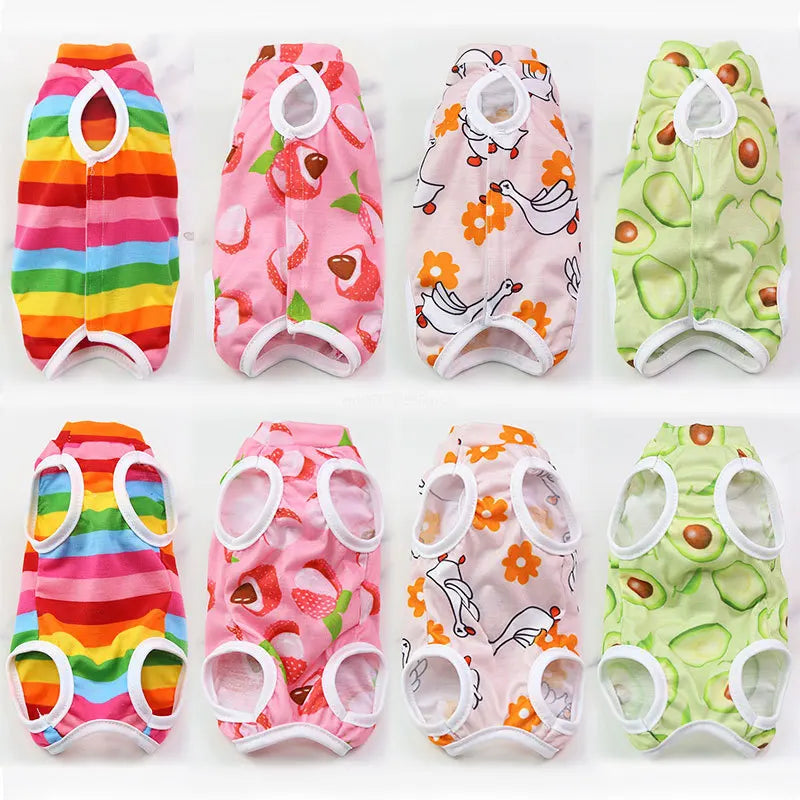 Cat anti-licking surgery recovery clothing