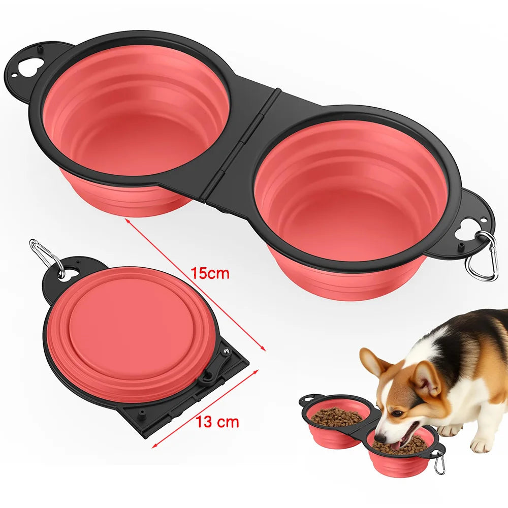 2-in-1 Collapsable Pet Bowls