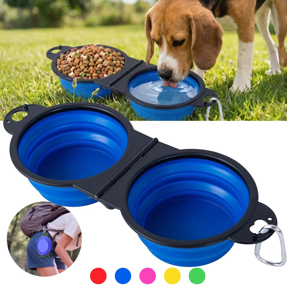 2-in-1 Collapsable Pet Bowls
