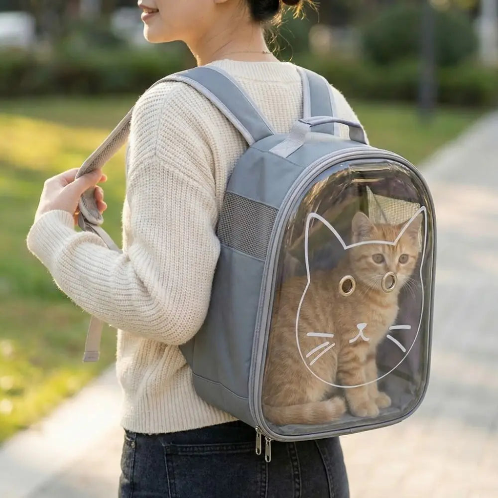 Transparent pet carrier backpack
