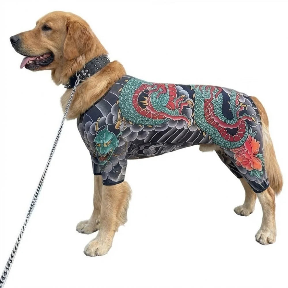 Creativity four seasons pet tattooed vest