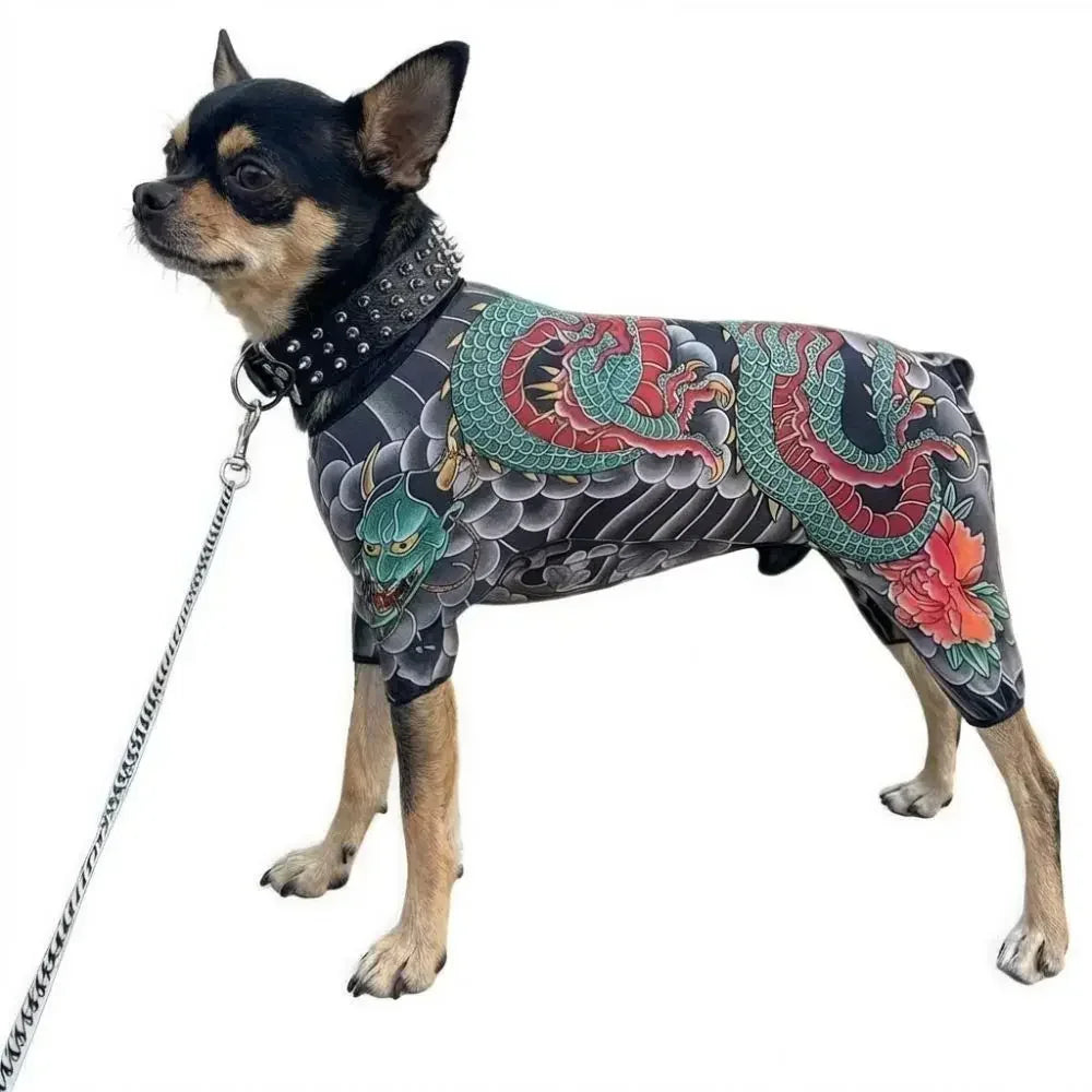 Creativity four seasons pet tattooed vest