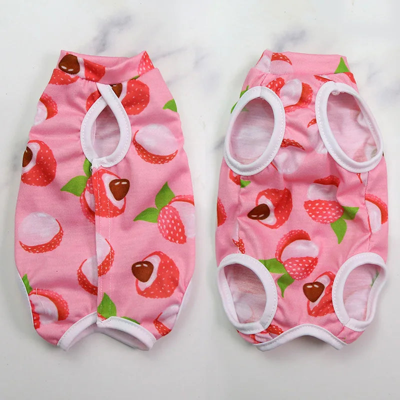Cat anti-licking surgery recovery clothing