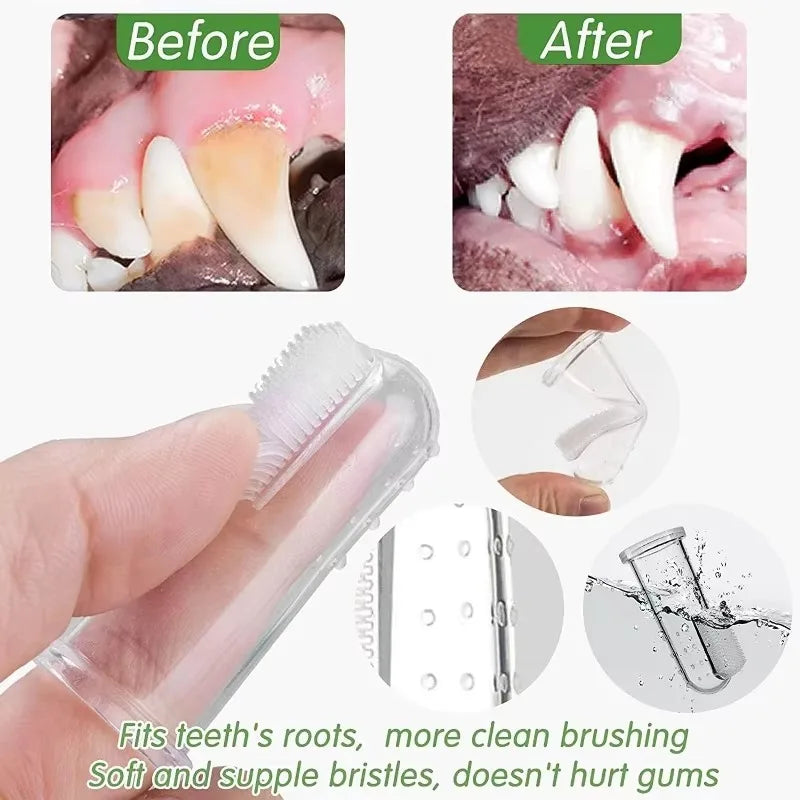 1/30pc tooth brush for pets