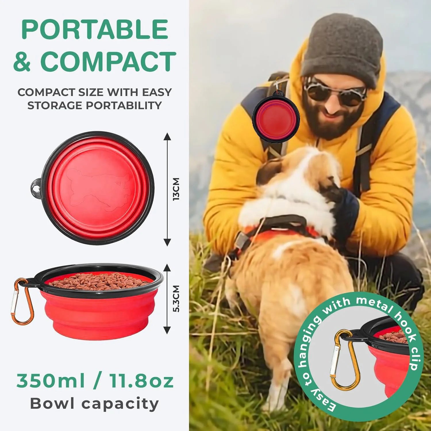 2-in-1 Collapsable Pet Bowls