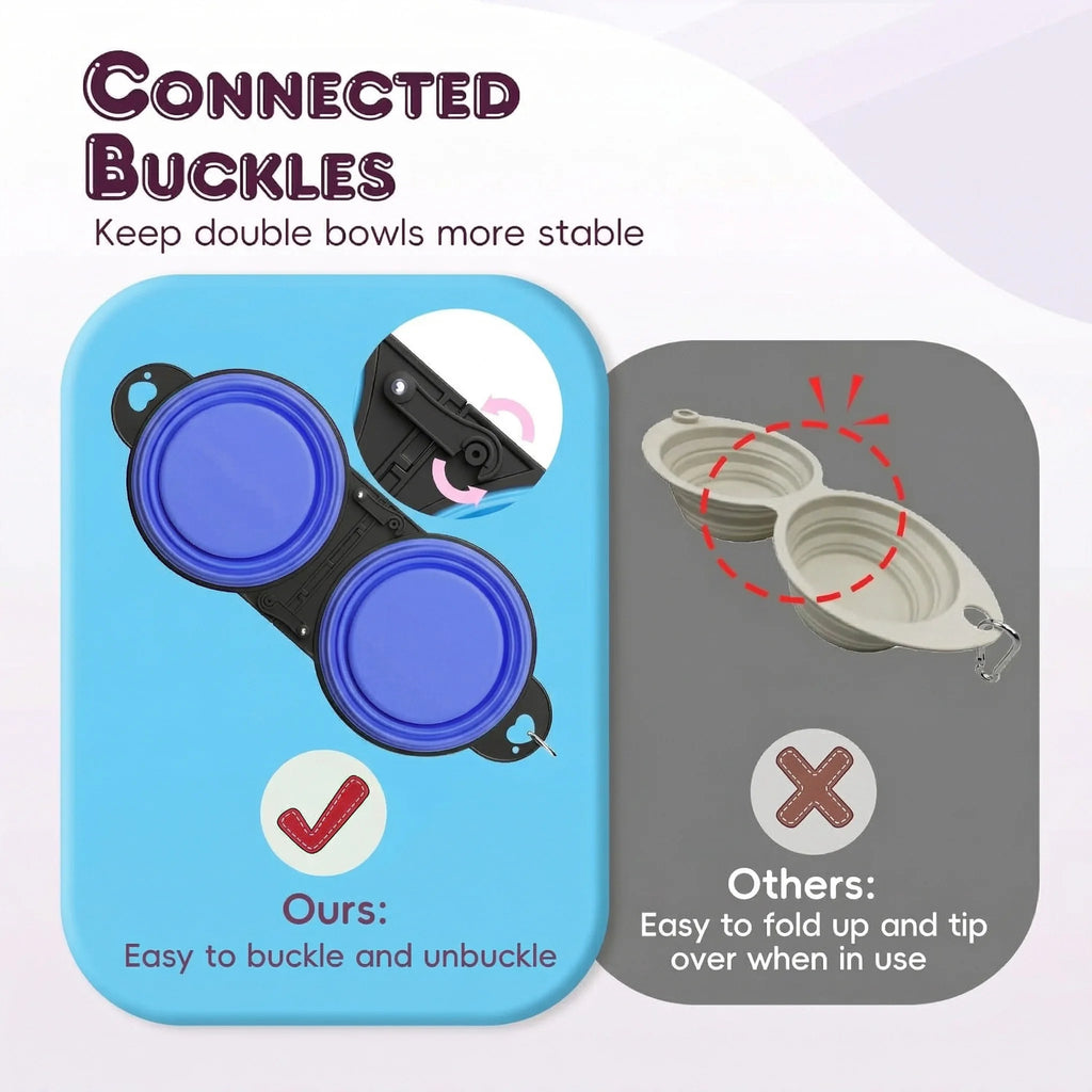 2-in-1 Collapsable Pet Bowls