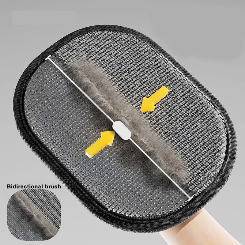 Reusable electrostatic pet hair removal mitts