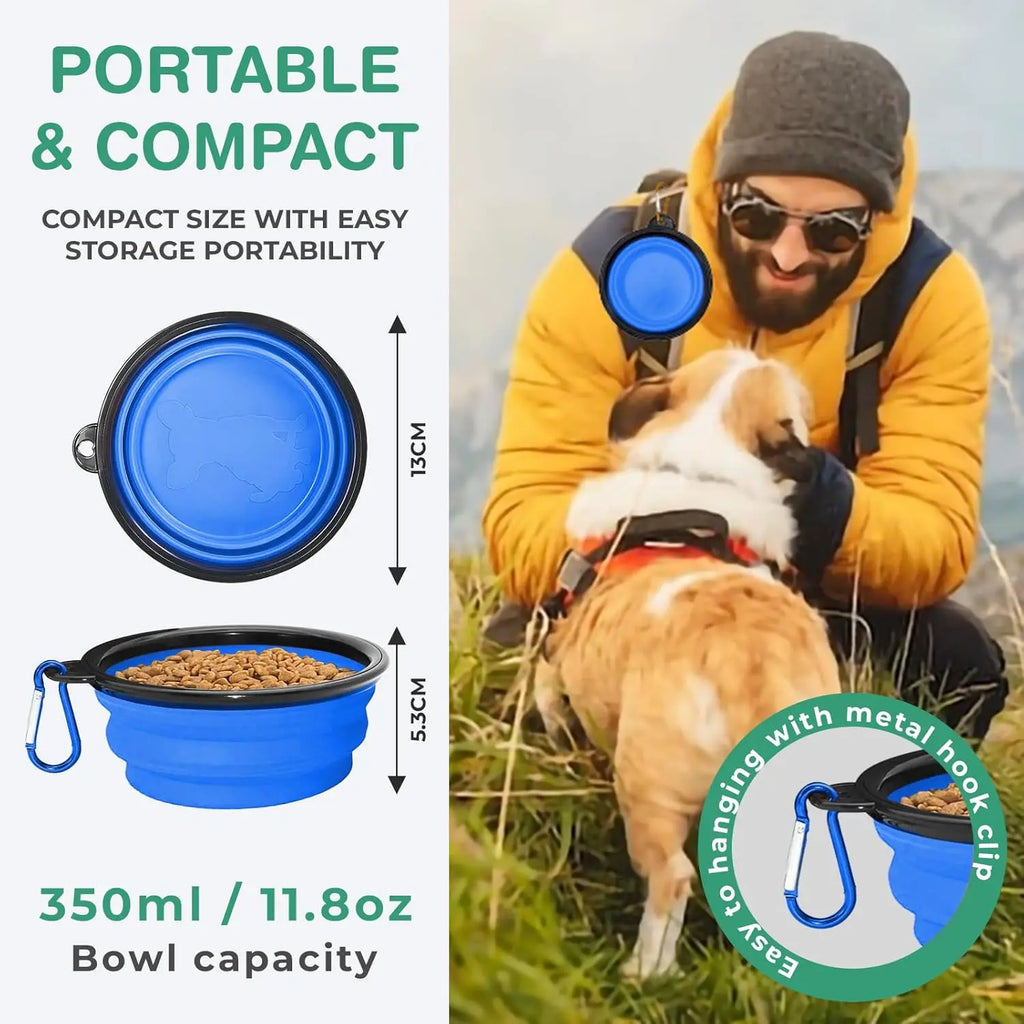 2-in-1 Collapsable Pet Bowls