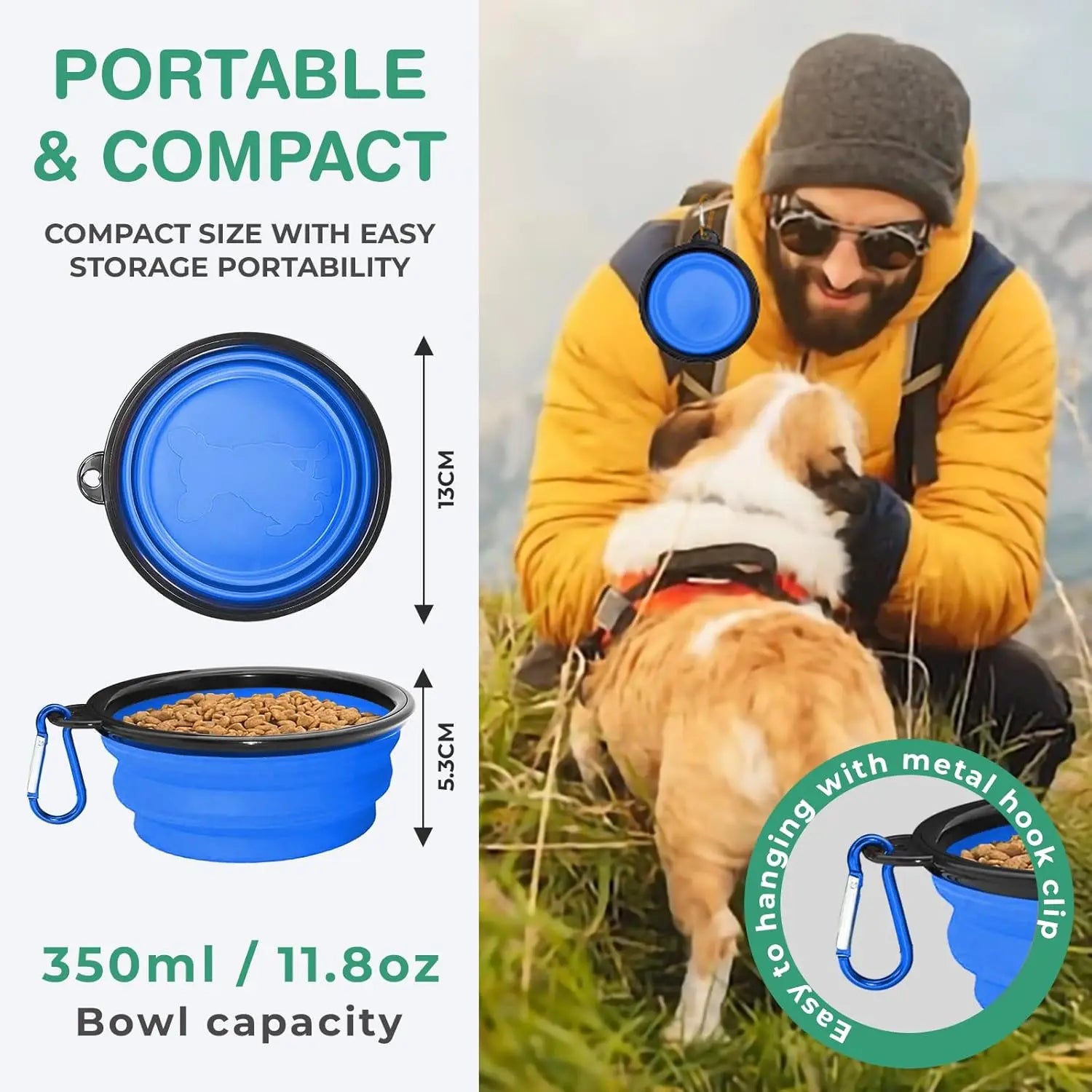 2-in-1 Collapsable Pet Bowls