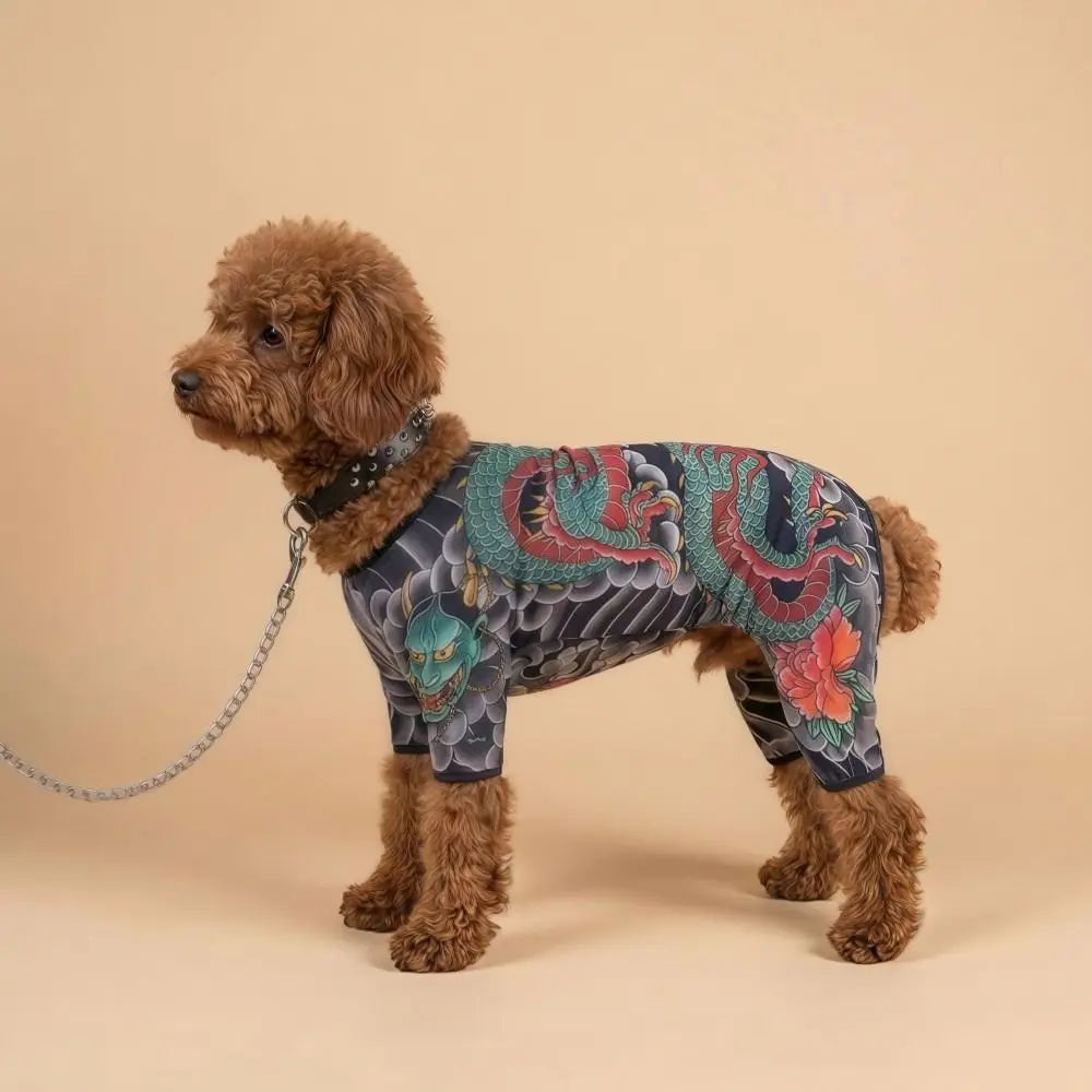 Creativity four seasons pet tattooed vest