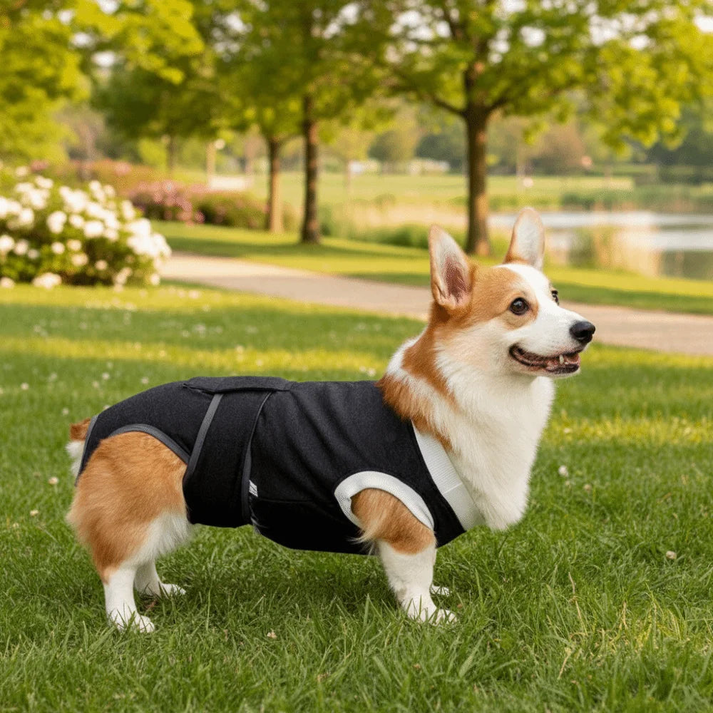 Adjustable dog sterilization suit