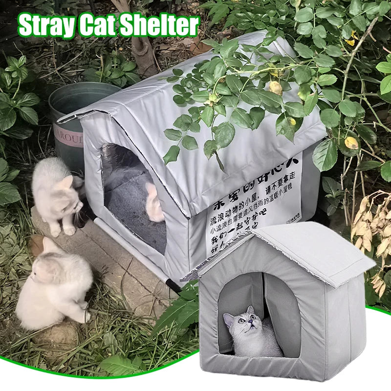 Insulated waterproof cat house