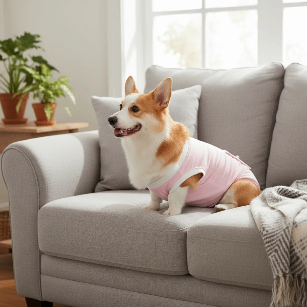 Adjustable dog sterilization suit