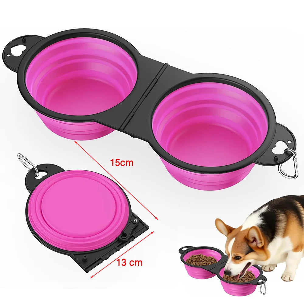 2-in-1 Collapsable Pet Bowls