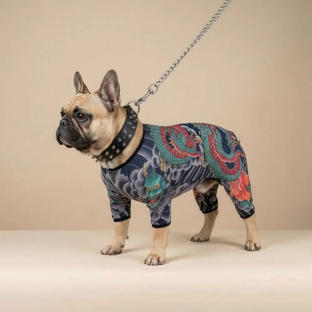 Creativity four seasons pet tattooed vest