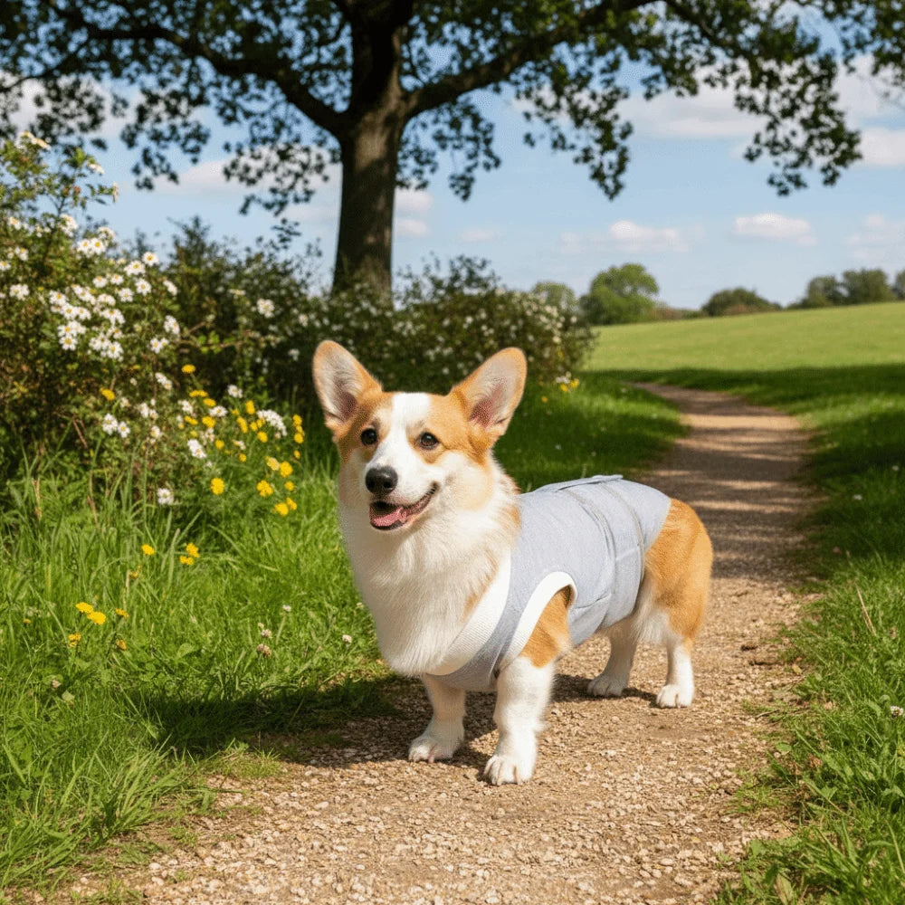 Adjustable dog sterilization suit