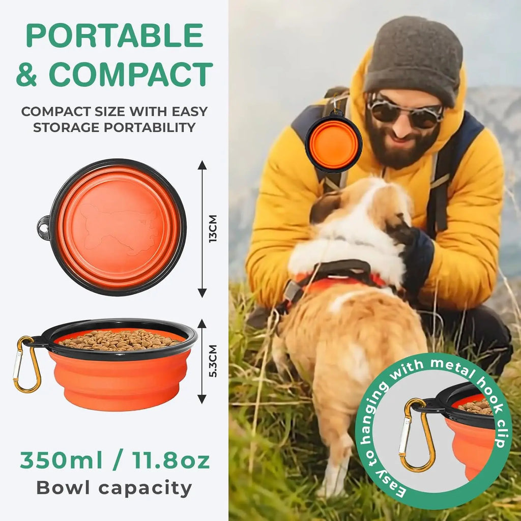 2-in-1 Collapsable Pet Bowls