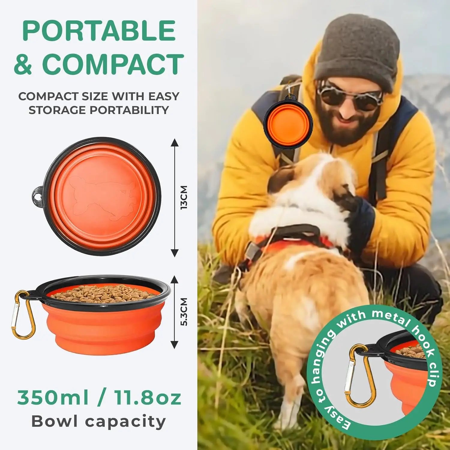 2-in-1 Collapsable Pet Bowls