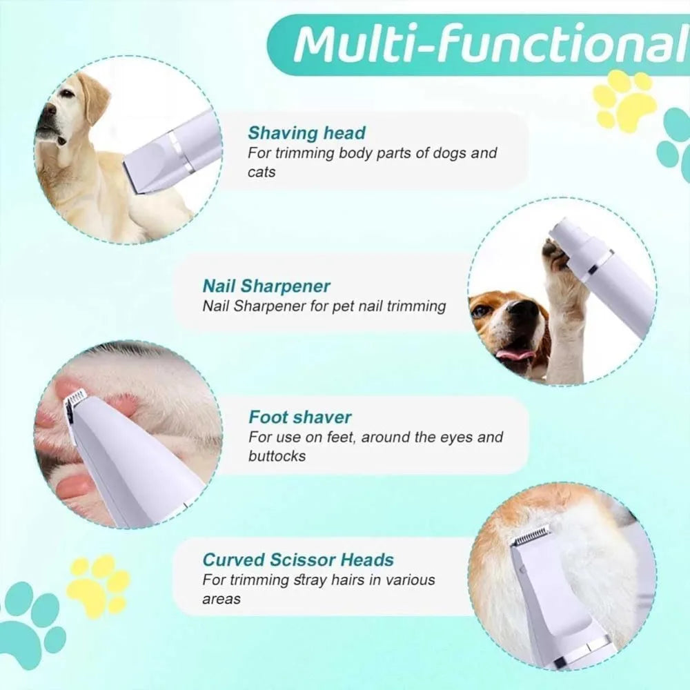 Professional 4-in-1 Electric Pet Grooming Tool