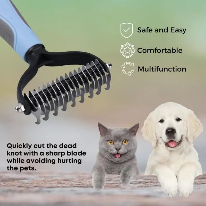 Professional pet cat hair removal comb
