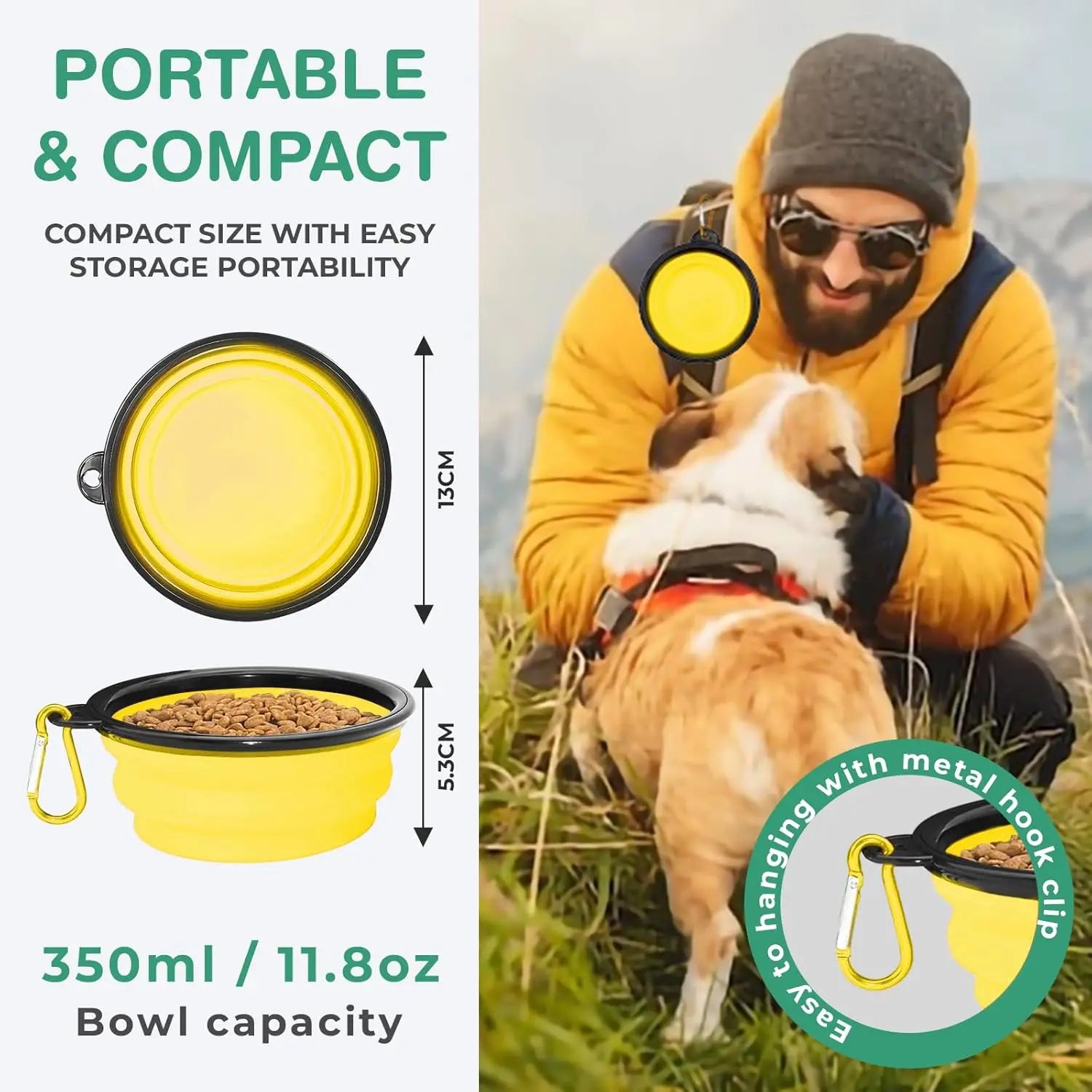 2-in-1 Collapsable Pet Bowls