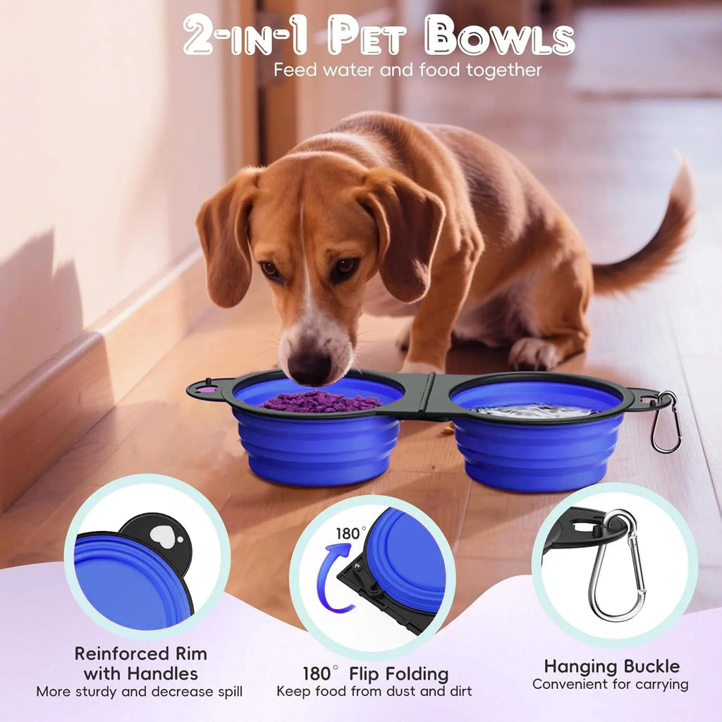 2-in-1 Collapsable Pet Bowls