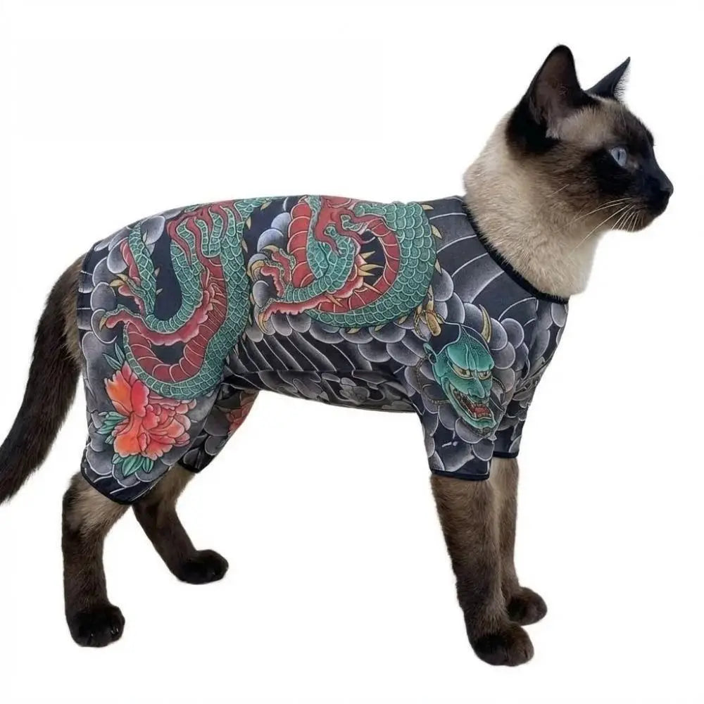 Creativity four seasons pet tattooed vest
