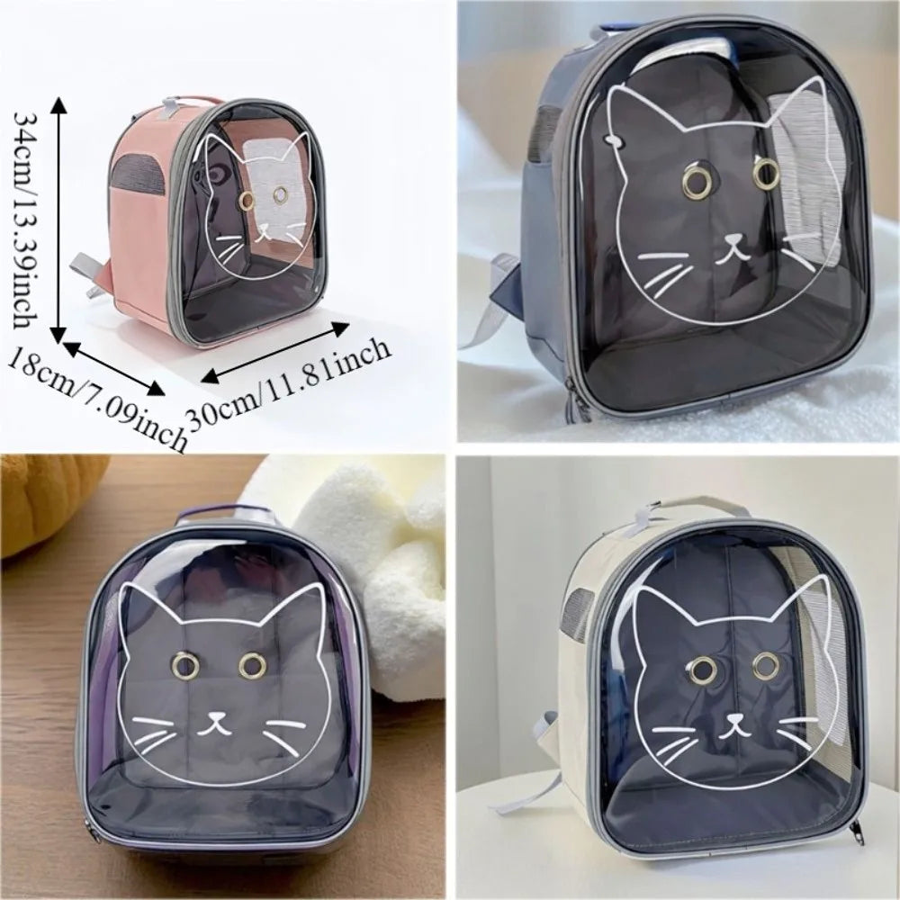 Transparent pet carrier backpack