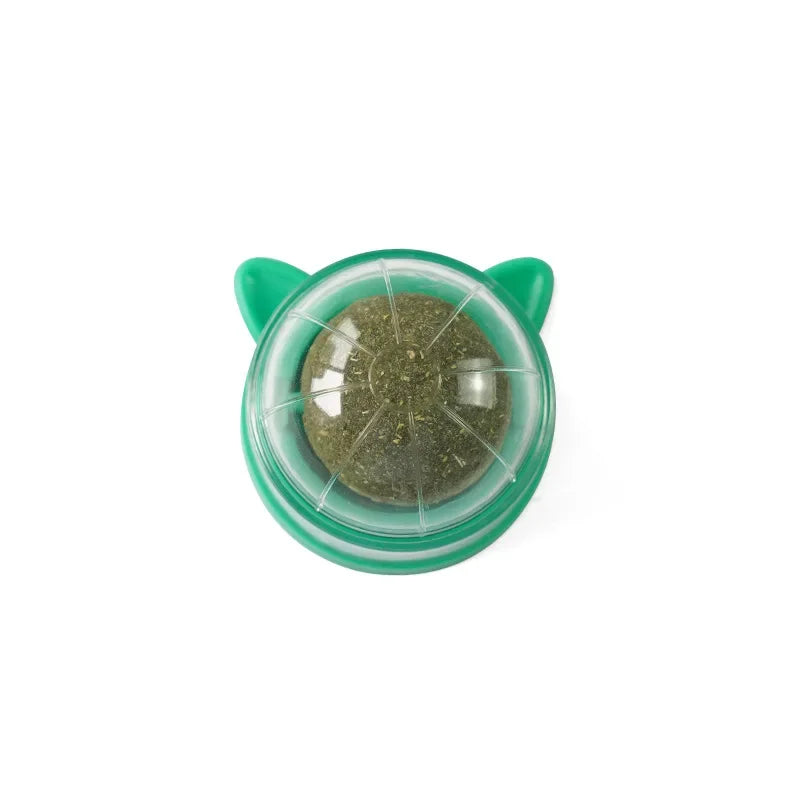 Natural catnip wall stick-on ball